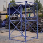 نصب کامل داربست مثلثی امگا در کارگاه ساختمانی